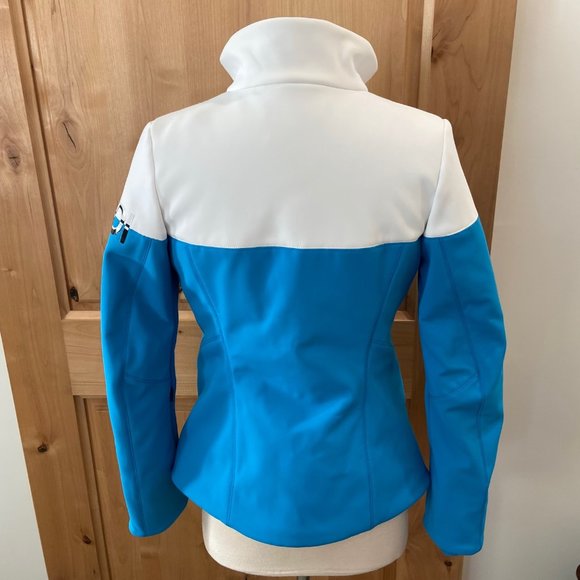 Fendi Two Tone Logo Blue White Ski Jacket EUR 38/US XS 0-2 NWT - Picture 2 of 10